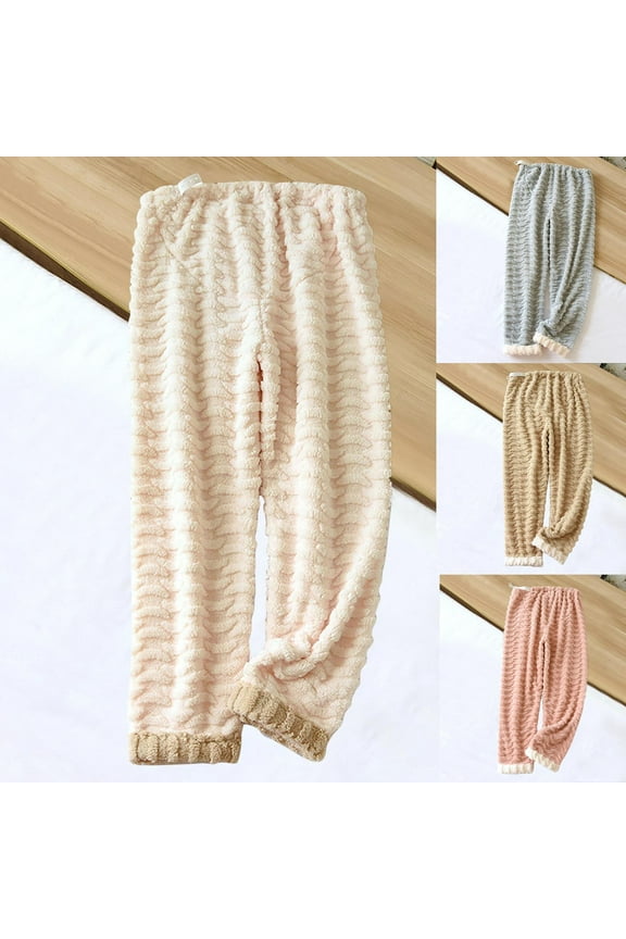 Womens Pajama Pants Oversized High Waist Petite Wide Leg Pants for Women Thermal Stretchy Womens Lounge Pants Winter for Relaxing Weekends