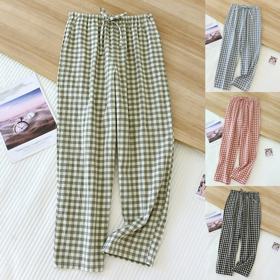 Sentmoon Womens Wide Leg Pants Plus Size Drawstring Elastic Waist Casual Pants with Pockets Loose with Print Breathable Beach Pants for Women Fall Trendy for Relaxing at Home L