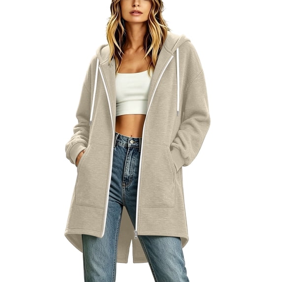 Sentmoon Zip up Hoodie Full Zip Hooded Sweatshirt Jacket with Pockets Casual Long Sleeve Athletic Pullover Coat for Daily Wear S-XL