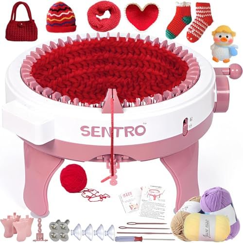 Sentro Knitting Machine, Sentro 40 Needles Knitting Machine Automatic Circular Weaving Spinning Knitting Loom Machine Kit for Adults and Beginners for Scarf, Hats, Sweater, Kintting Toys$$Art & Craft