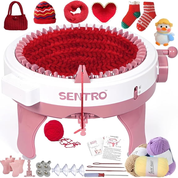 Sentro Knitting Machine, Sentro 40 Needles Knitting Machine Automatic Circular Weaving Spinning Knitting Loom Machine Kit for Adults and Beginners for Scarf, Hats, Sweater, Kintting Toys