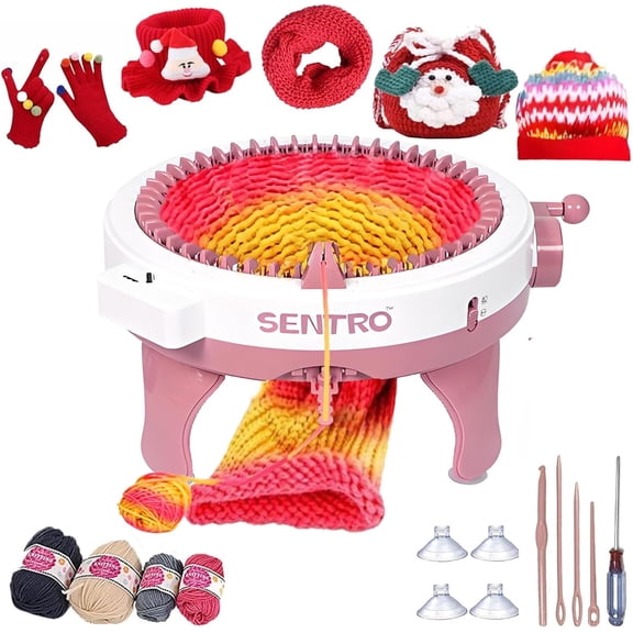 Sentro Knitting Machine,Sentro 48 Needles Knitting Machine with Row Counter Automatic Circular Weaving Spinning Knitting Loom Machine Kit for Adults and Beginners for Hats/Scarf/Sweater/Kintting Toys