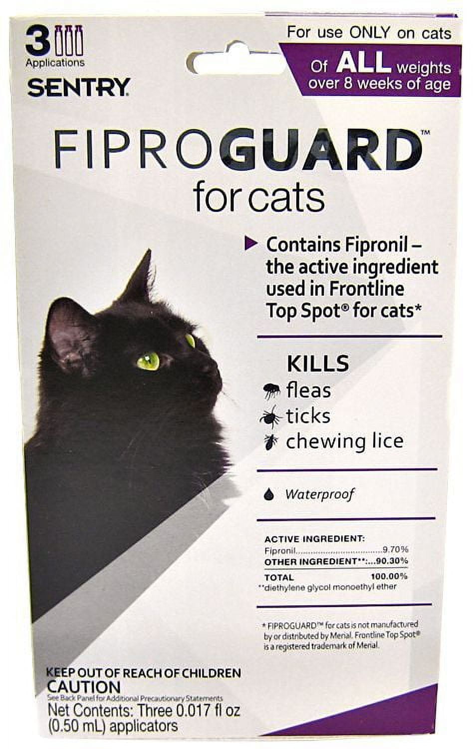 Sentry FiproGuard for Cats [Cat, Flea & Tick Sprays & Powders] 3 Doses