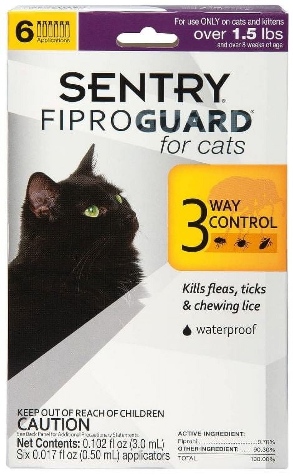 Sentry FiproGuard for Cats [Cat, Flea & Tick Sprays & Powders] 6 Doses