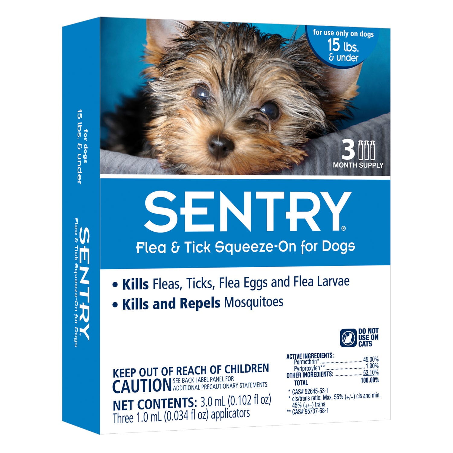 Sentry Flea Tick Control For Dogs - 3 Months Up to