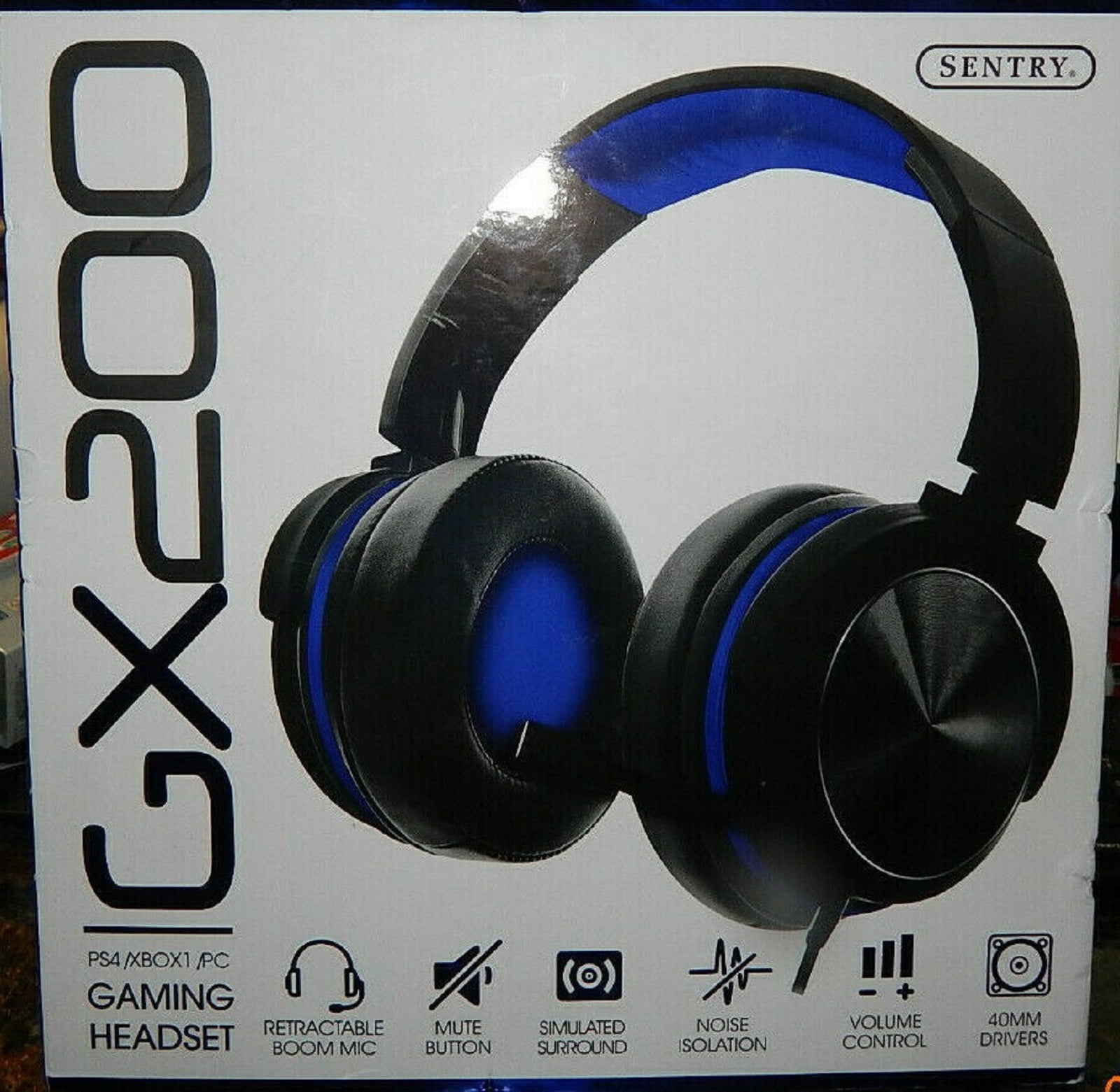 Sentry GX200 Gaming Headset Black Red for PS4 XBox One Switch PC
