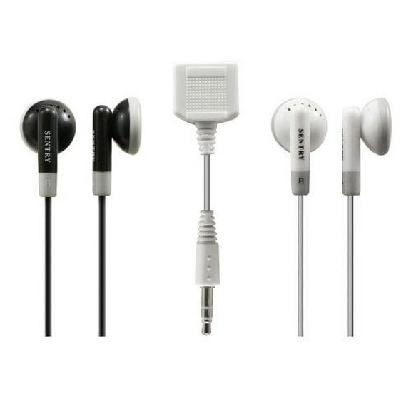 4' Assorted Buddies Stereo Earbuds Plus Splitter Plug 2 Coun