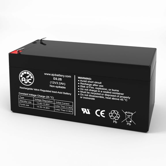 Sentry Lite PM1230 12V 3.2Ah Emergency Light Battery - This Is an AJC Brand Replacement