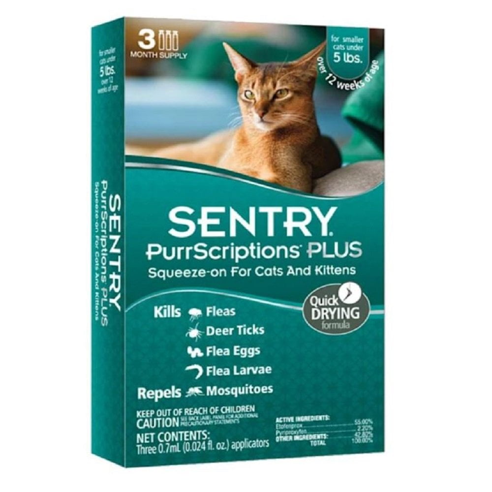 Picture of Sentry PurrScriptions Plus Flea and Tick Drops, Cats and Kittens Under ...