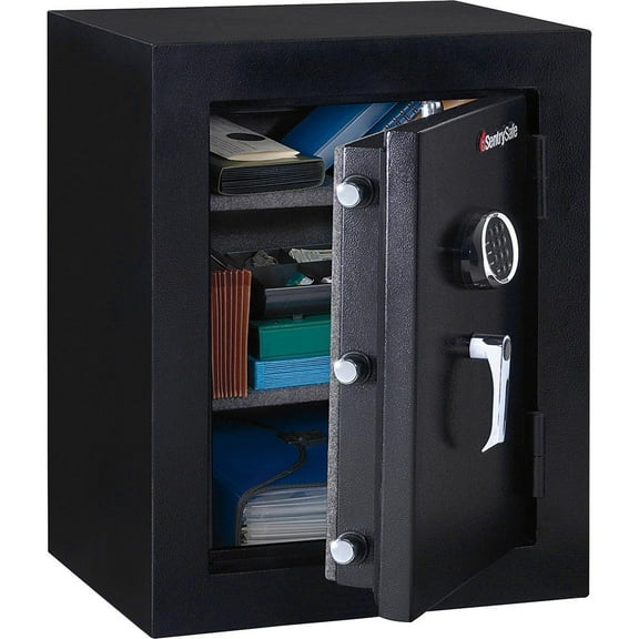 Sentry Safe Fire-Safe Executive Safe - 3.40 ft - Electronic Lock - Water Resistant, Fire Resistant - Internal Size 25.75" x 19.38" x 11.73" - Overall Size 27.8" x 21.7" x 19" - Black