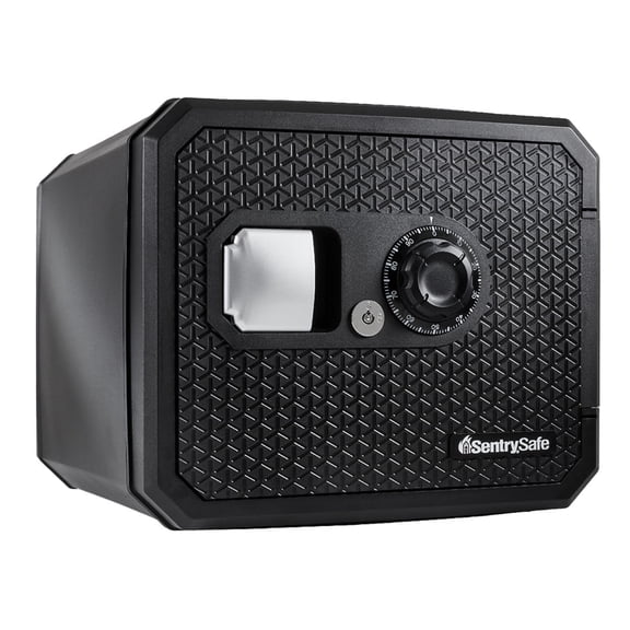 SentrySafe FPW082KSB Fireproof Waterproof Security Safe with Dial Combination and Override Key, 0.82 Cu-Ft., Black