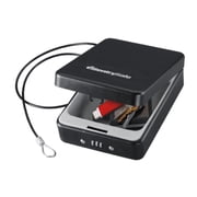 SentrySafe P005C Portable Security Safe with Combination Lock, 5.9 in. x 8 in. x 2.6 in, Black