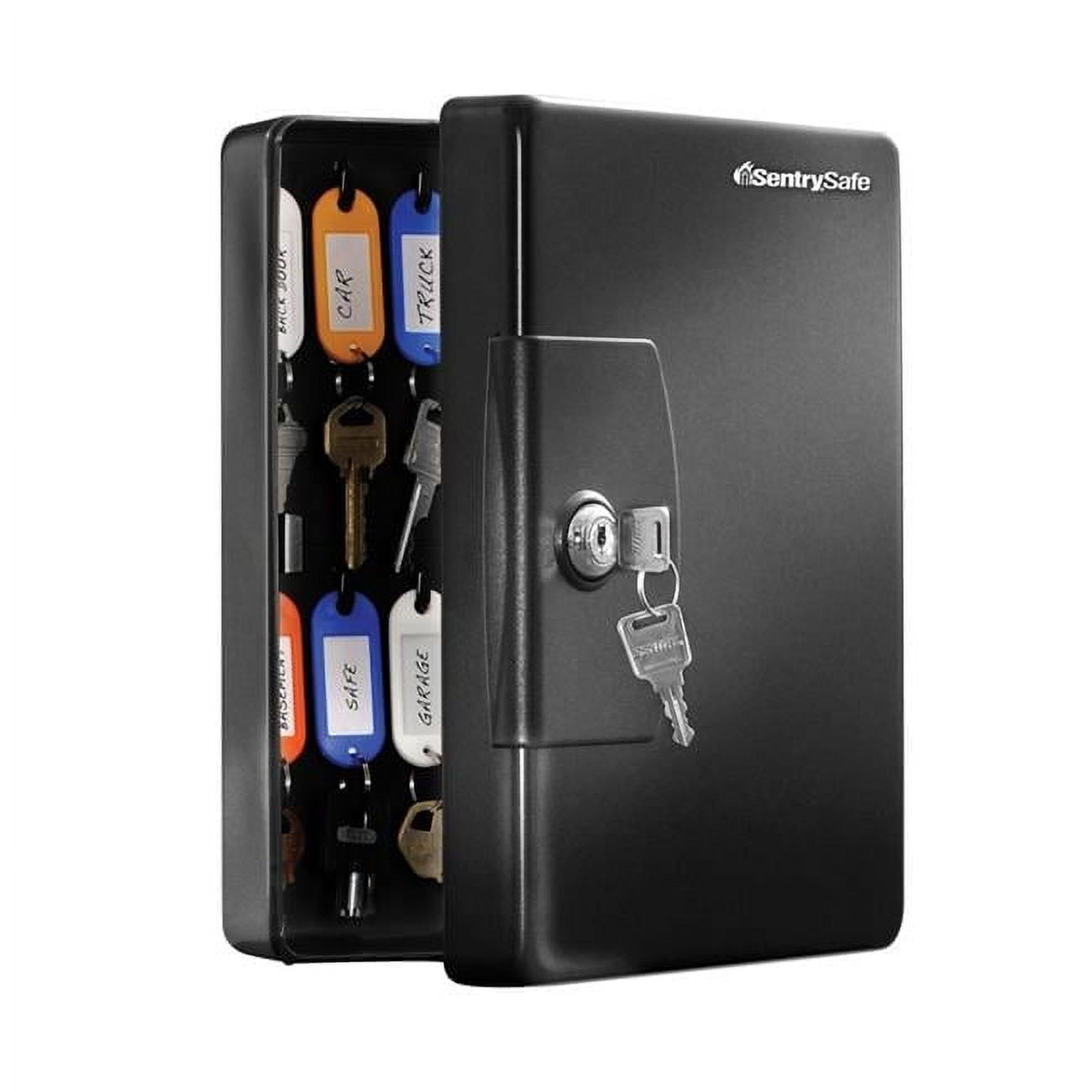 Black Steel Key Cabinet with Flat Lock and 25 Hangers