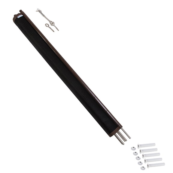 Sentry Safety Pool Fence Visiguard is The Most See-Thru Pool Fence on The Market 4' Tall 12' Long Removable Child Safety Fence. (Brown Border)
