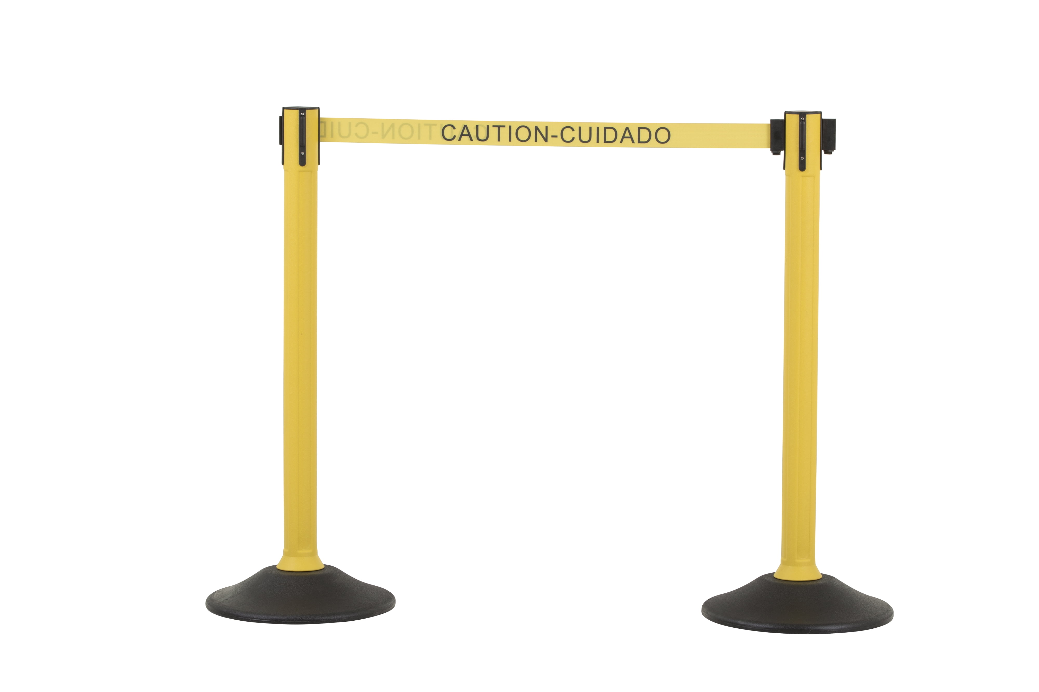 Sentry Stanchion - Yellow - 6.5' Yellow 'Caution' Belt - 2 Pack