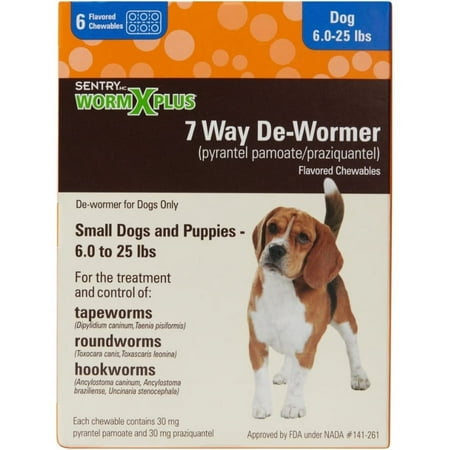 Sentry Worm X Plus - Small Dogs [Dog, Wormers Liquid & Tablet] 6 Count