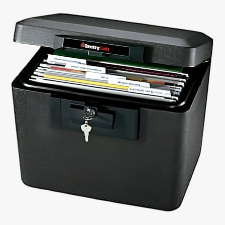 SentrySafe 1170 Fire-Resistant Box Safe with Key Lock, 0.61 Cu. ft., Black