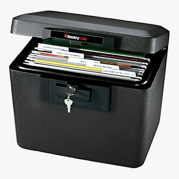 SentrySafe 1170 Fire-Resistant Box Safe with Key Lock, 0.61 Cu. ft., Black