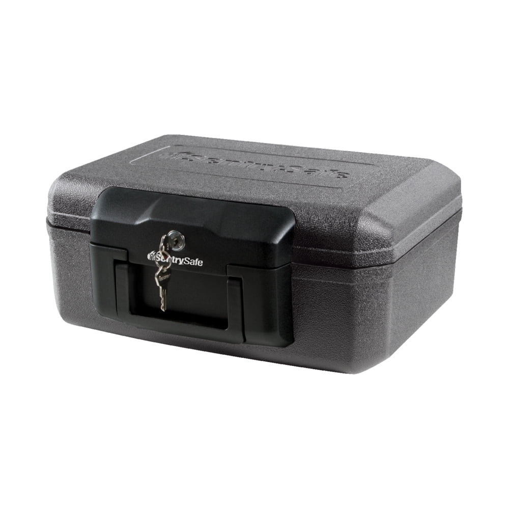 SentrySafe 1200 Fire-Resistant Box Safe with Key Lock 0.18 Cu. ft., Black