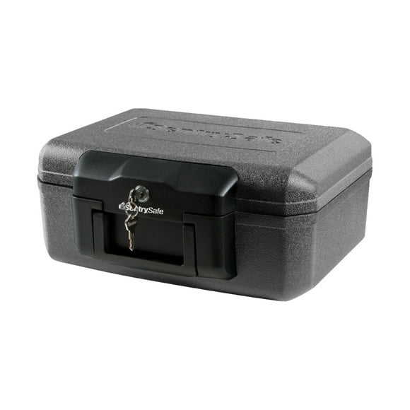 SentrySafe 1200 Fire-Resistant Box Safe with Key Lock 0.18 Cu. ft., Black