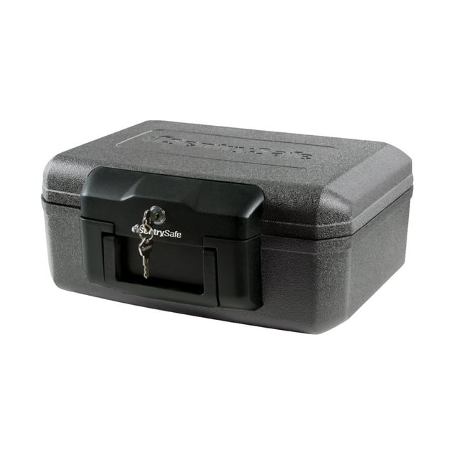 SentrySafe 1200 Fire-Resistant Box Safe with Key Lock 0.18 Cu. ft., Black