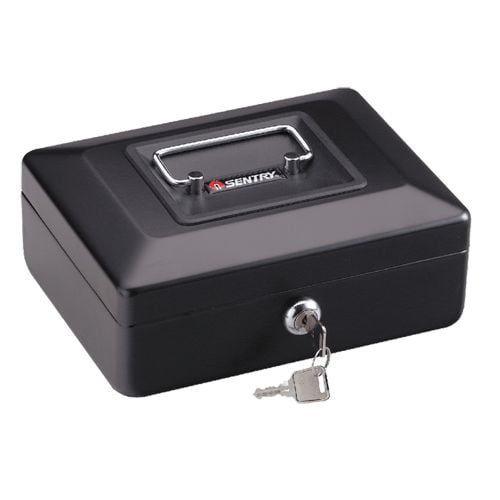 Sentar Y Box SentrySafe CB-8 Portable Steel Cash Box, Key Lock, Black - Walmart.com