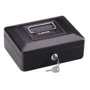 SentrySafe CB-8 Portable Steel Cash Box with Key Lock, 3.3 in x 7.9 in x 6.1 in, Black