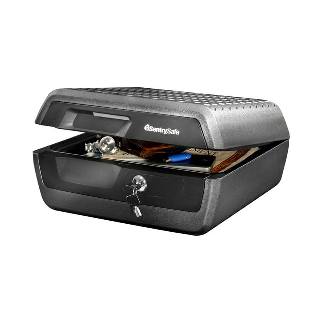SentrySafe CHW30200 Fire and Water-Resistant Box Safe with Key Lock 0.36 cu. ft.