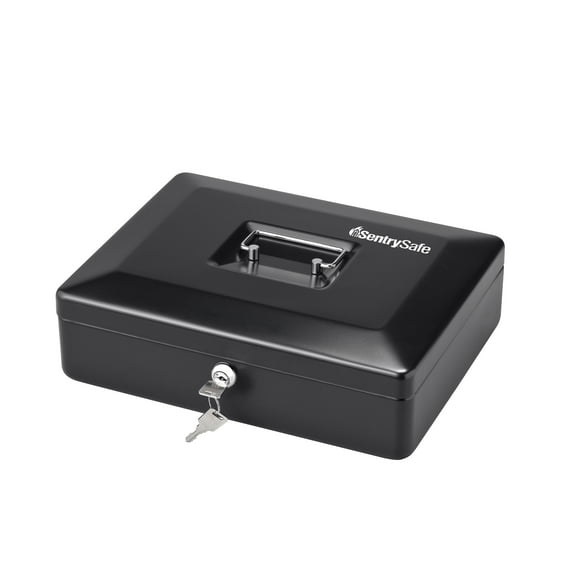 SentrySafe DCB-12 Deluxe Cash Box with Removable Cash Drawer and Key Lock 0.21 cu ft