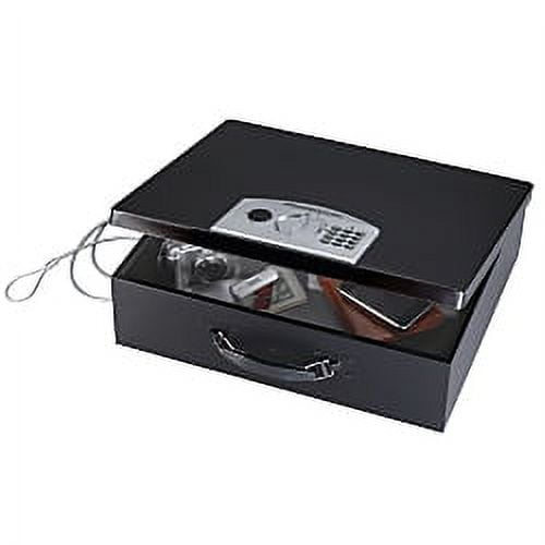 Black Steel Digital Portable Security Safe with Handle