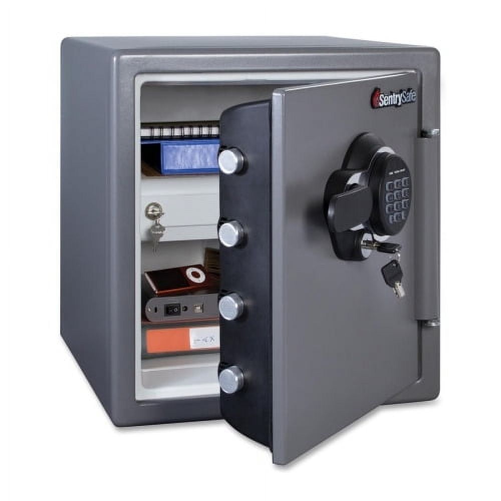 SentrySafe Fire Resistant Safe Box with Electronic Lock, 13.80" x 12.60" x 11.90", Gunmetal Gray