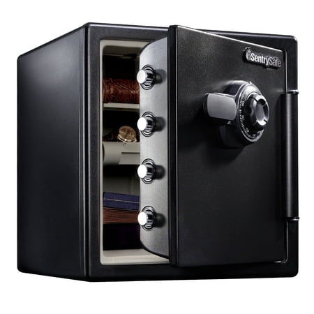 SentrySafe SFW123CU Fire/Water Safe Security Safe with Combination Lock, 1.2 Cu-Ft, Black