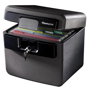 SentrySafe HD4100 Fire-Resistant and Water-Resistant Box Safe with Key Lock, 0.65 cu. ft.