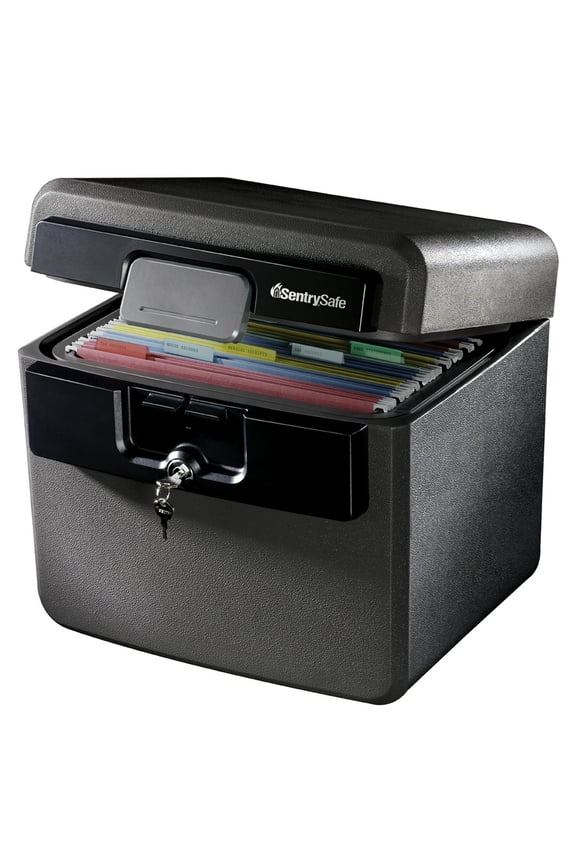 HD4100 Fire-Resistant and Water-Resistant Box Safe with Key Lock, 0.65 cu. ft.