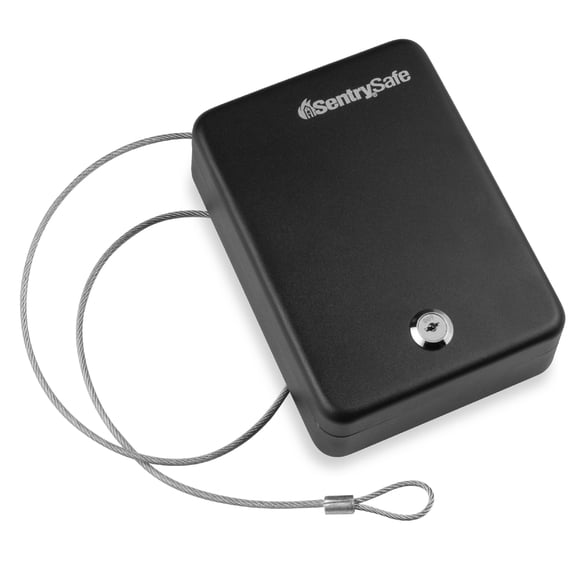 SentrySafe Mini Safe is a Lock Box with Key Lock for Office or Dorm that Secures Money, Passports, or Other Small Valuables, Exterior: 2.6 H x 5.9 W x 8.0 inches, P005K CA1