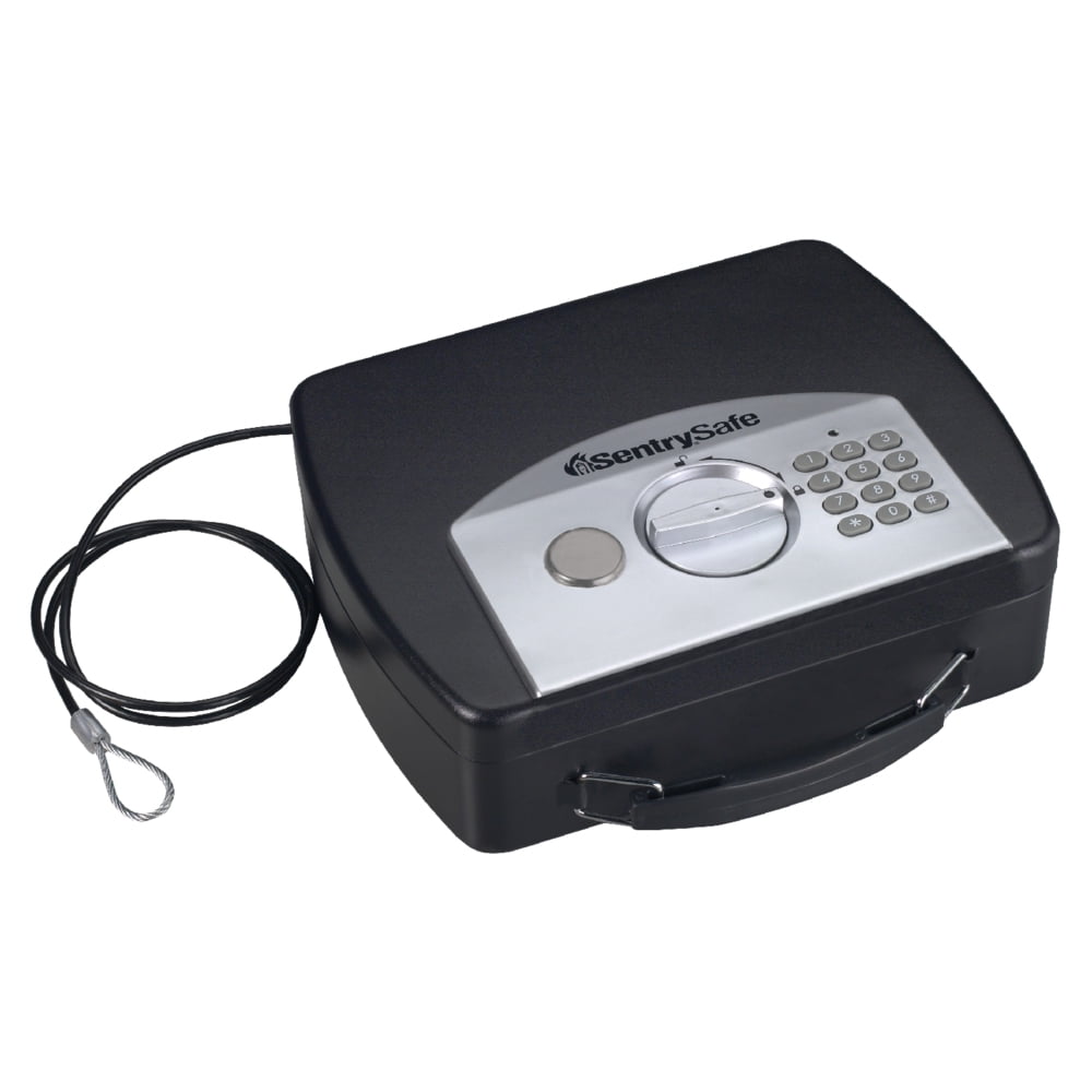 SentrySafe P008E Portable Security Safe with Digital Lock, 0.08 cu. ft.,  Black