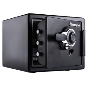 SentrySafe SFW082DTB Fire/Water Resistant Security Safe with Combination Dual Key Lock, 0.81 Cu-Ft., Black