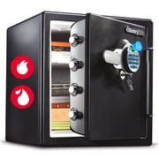 SentrySafe SFW123BTC Fire/Water Security Safe with Fingerprint Digital Keypad, 1.23 Cu-Ft., Black