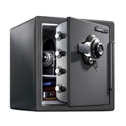 SentrySafe SFW123DSB Fire/Water Resistant Security Safe with Combination Dial and Override Key, 1.2 Cu-Ft., Gray