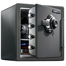 SentrySafe SFW123DSB Fire-Resistant Safe and Water-Resistant Safe with Dial Combination, 1.23 Cubic Feet
