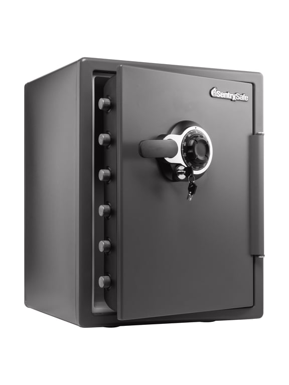SFW205DPB Fire/Water Security Safe with Combination Lock, 2 Cu-Ft., Steel Gray