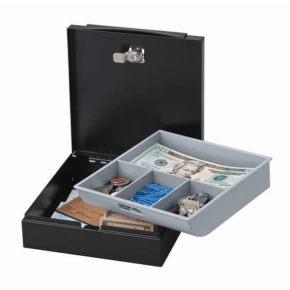 SentrySafe Security Drawer Safe with Key Lock, 7.2" x 6.1" x 2.1", Black