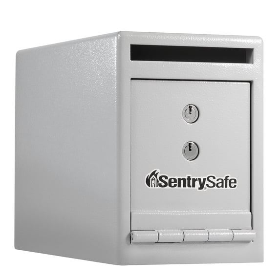 SentrySafe UC-025K Depository Safe with Dual Key Lock, 0.23 Cu-Ft., Gray
