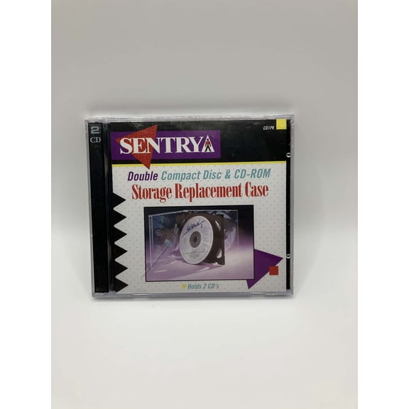 Sentry Double Compact Disc & CD Rom Storage Replacement Case 2 CD