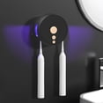 thumbnail image 1 of Sentryse Toothbrush Holder, Electric UV Toothbrush Cleaner, 2 Cups Tooth Brush Holder Wall Mounted Bathroom Decor, Black, 1 of 8