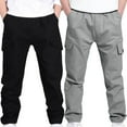thumbnail image 1 of Sentuca 2PC Boys Pants with Pockets Cargo Pants School Uniform Casual Outdoor Sports Trousers for Kids Clothes, 1 of 7