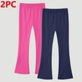thumbnail image 1 of Sentuca 2PC Girls Leggings Cotton Flare Pants Bell Bottom Elastic Waist Bootcut Yoga Pants for Kids Clothes, 1 of 2
