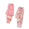 thumbnail image 1 of Sentuca 2PC Kids Sweatpants Cotton Thick Warm Fleece Pants Cute Graphic Sweatpants Elastic Bottom for Girls Clothes, 1 of 4