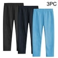 thumbnail image 1 of Sentuca 3PC Girls Leggings Ankle Length Yoga Pants Footless Tights Pull-On Bottoms Uniform Pants Winter Warm Kids Clothes Size 9 Years, 1 of 8