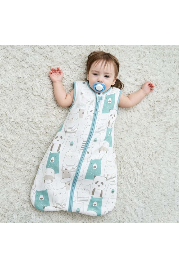Baby Sleepsacks 0-6 Months, Wearable Blanket 100% Cotton Sleep Sack with 2-Way Zipper for Newborn Infant Baby Boys Clothes